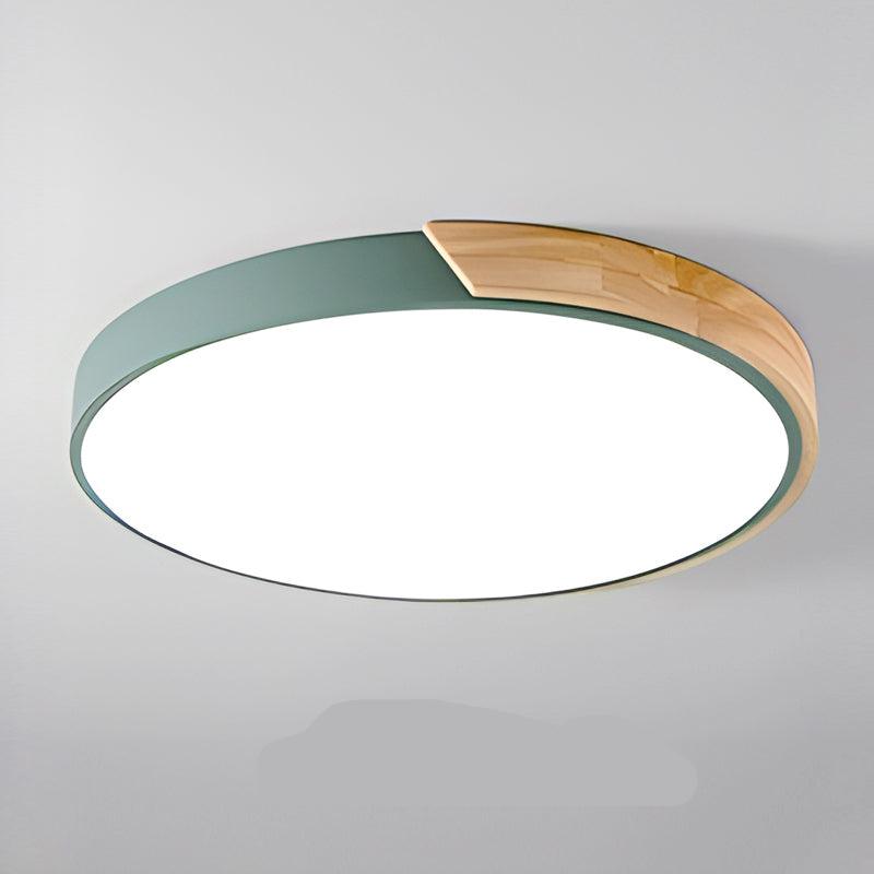 NordMacaron – Plafonnier en bois rond au style scandinave doux
