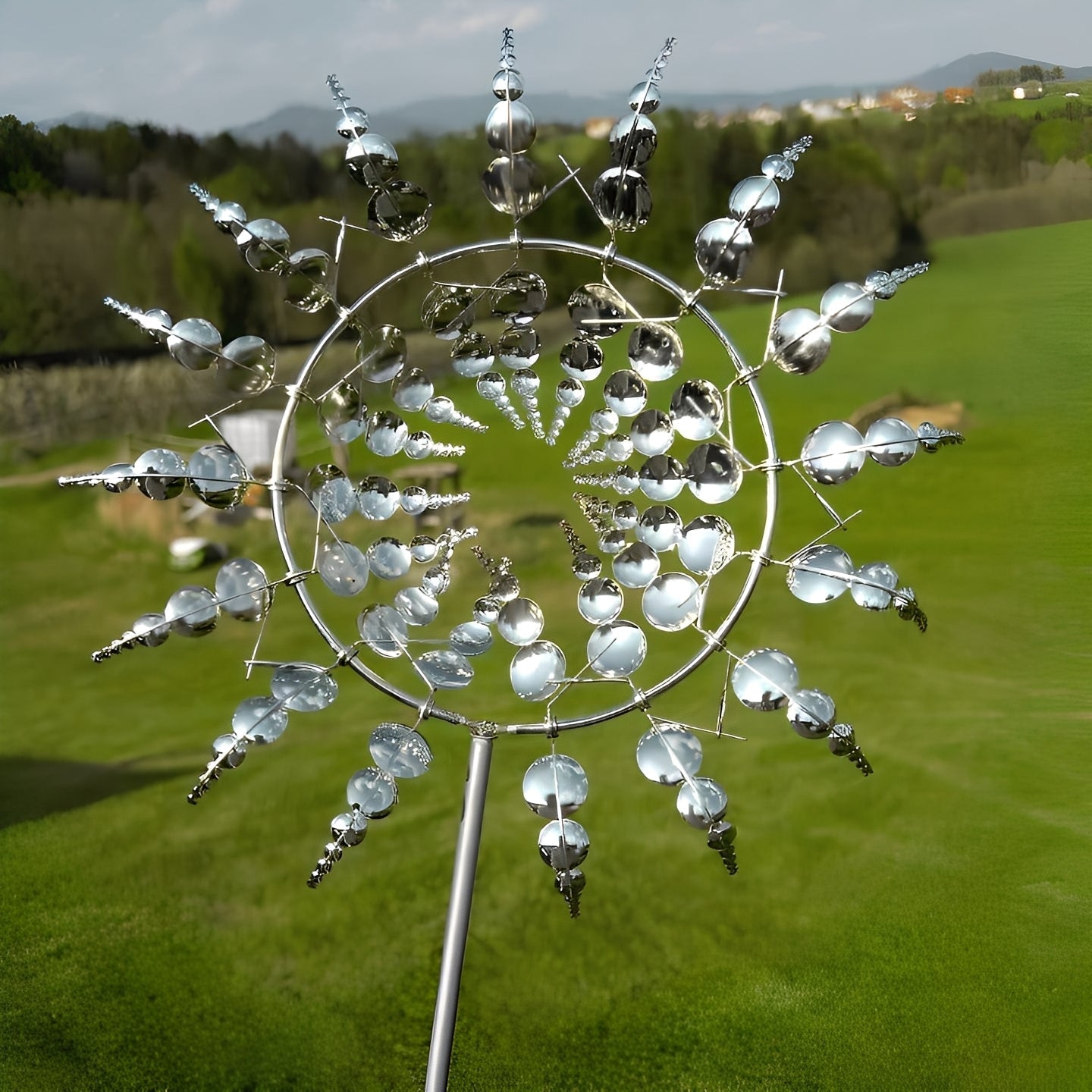 MetalWhirl – Moulin à vent en acier inoxydable