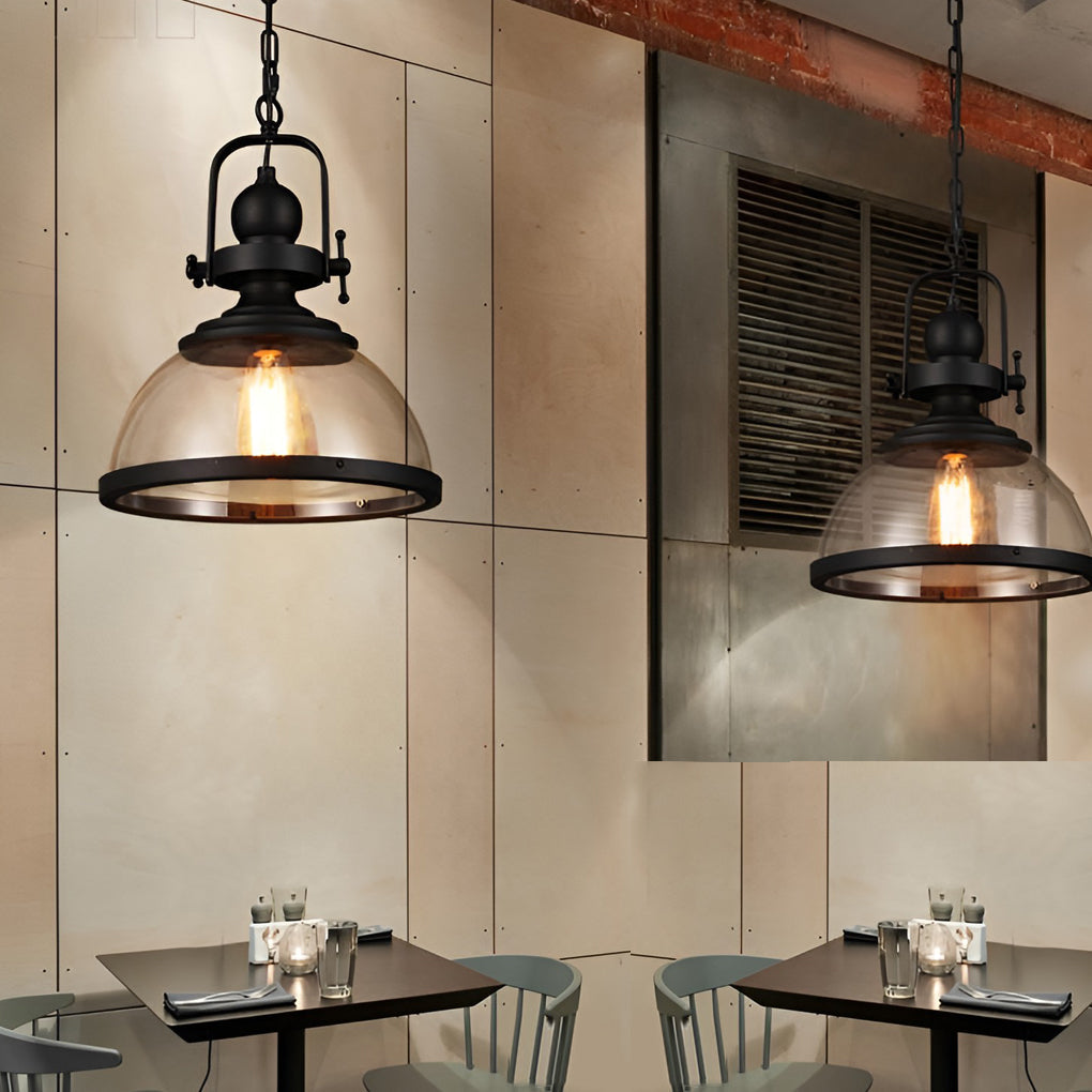 Alden – Lustre en Verre Industriel Rétro