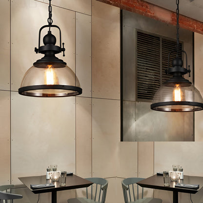 Alden – Lustre en Verre Industriel Rétro