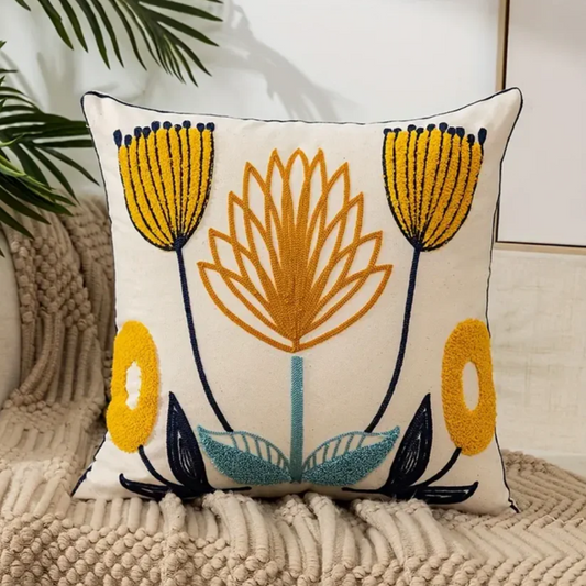 Fleur – Housse de coussin au style pastoral
