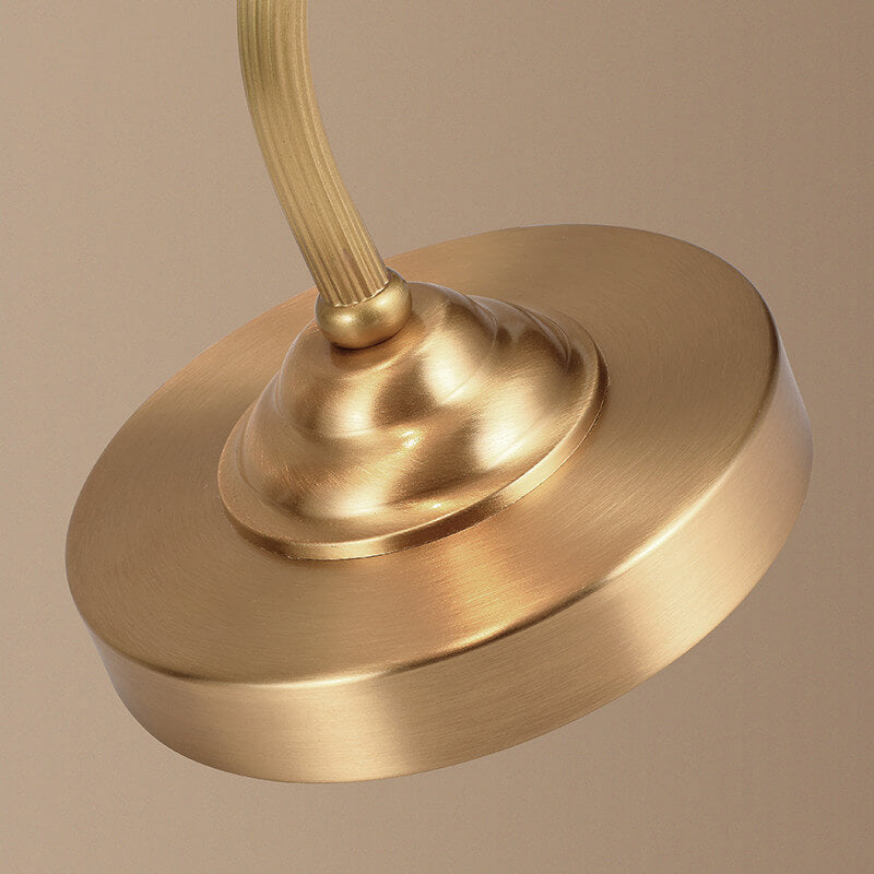 Maribel – Lampe de table vintage en laiton et verre en forme de fleur