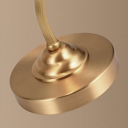 Maribel – Lampe de table vintage en laiton et verre en forme de fleur