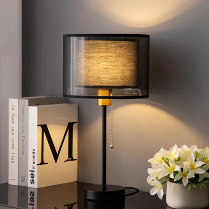 Elio – Lampe de chevet rétro avec interrupteur à tirette