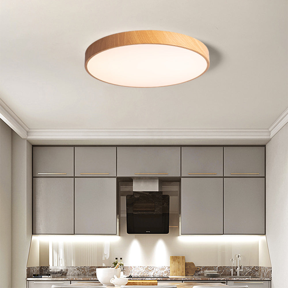 Lian – Plafonnier LED en aspect bois