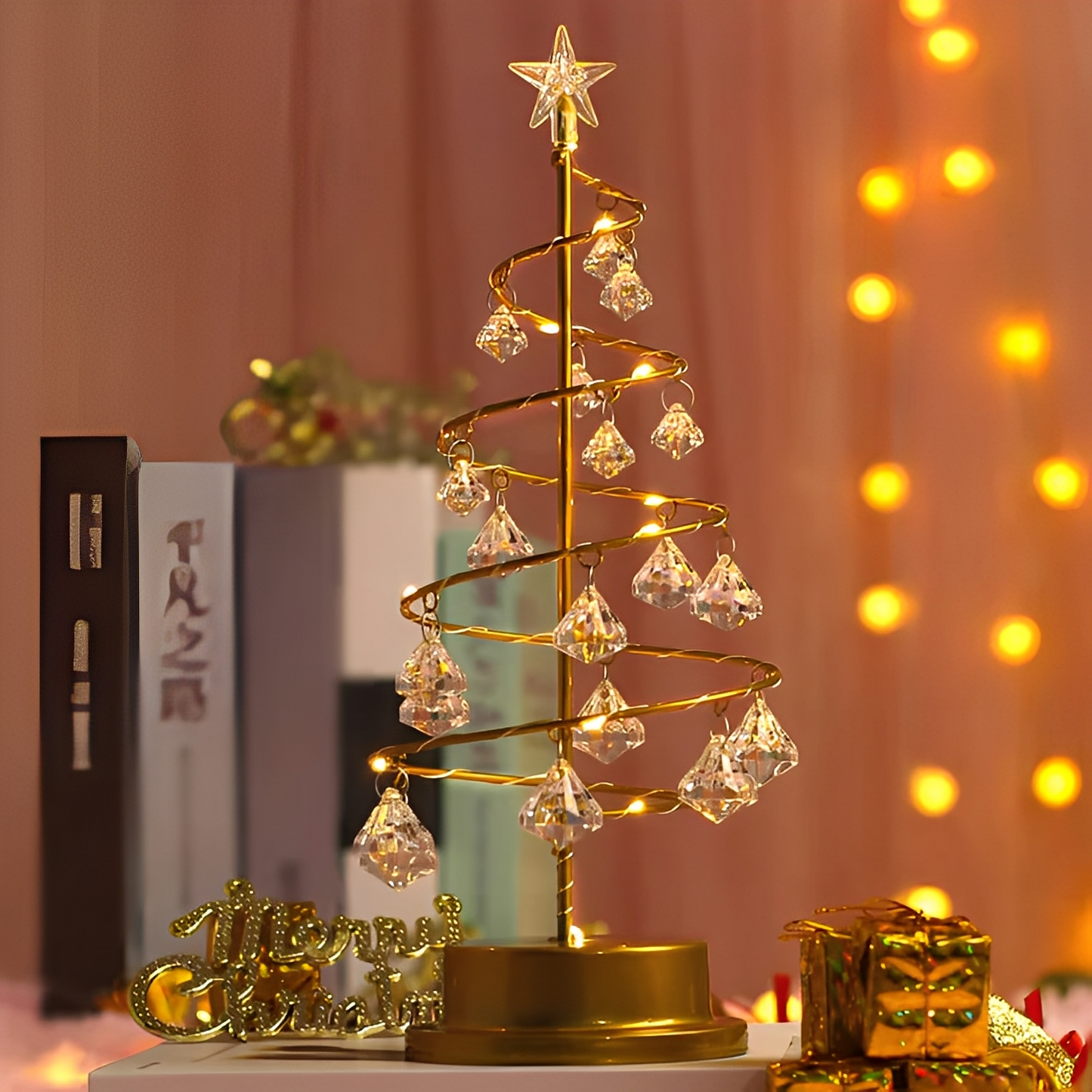 Yamira – Guirlande lumineuse LED arbre de Noël en cristal