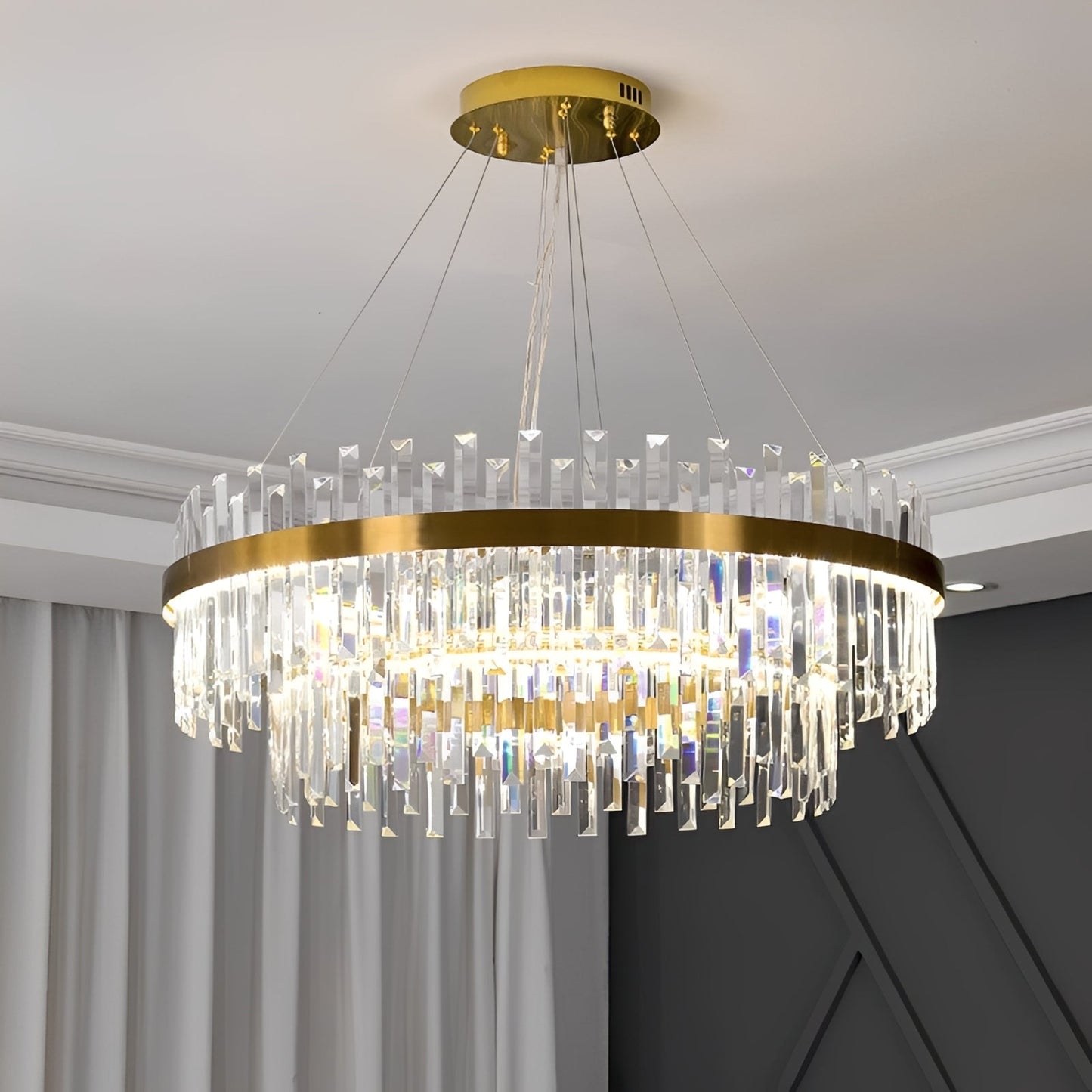 Elliot – Luxueuse Suspension en Cristal Postmoderne