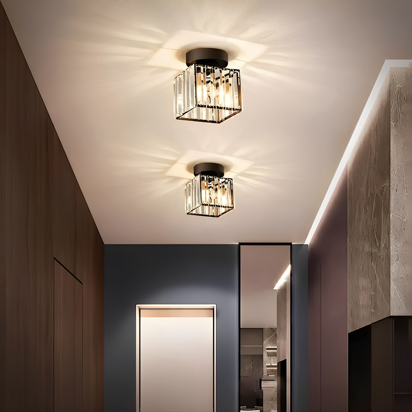 Tyrone – Lampe de plafond en cristal créative