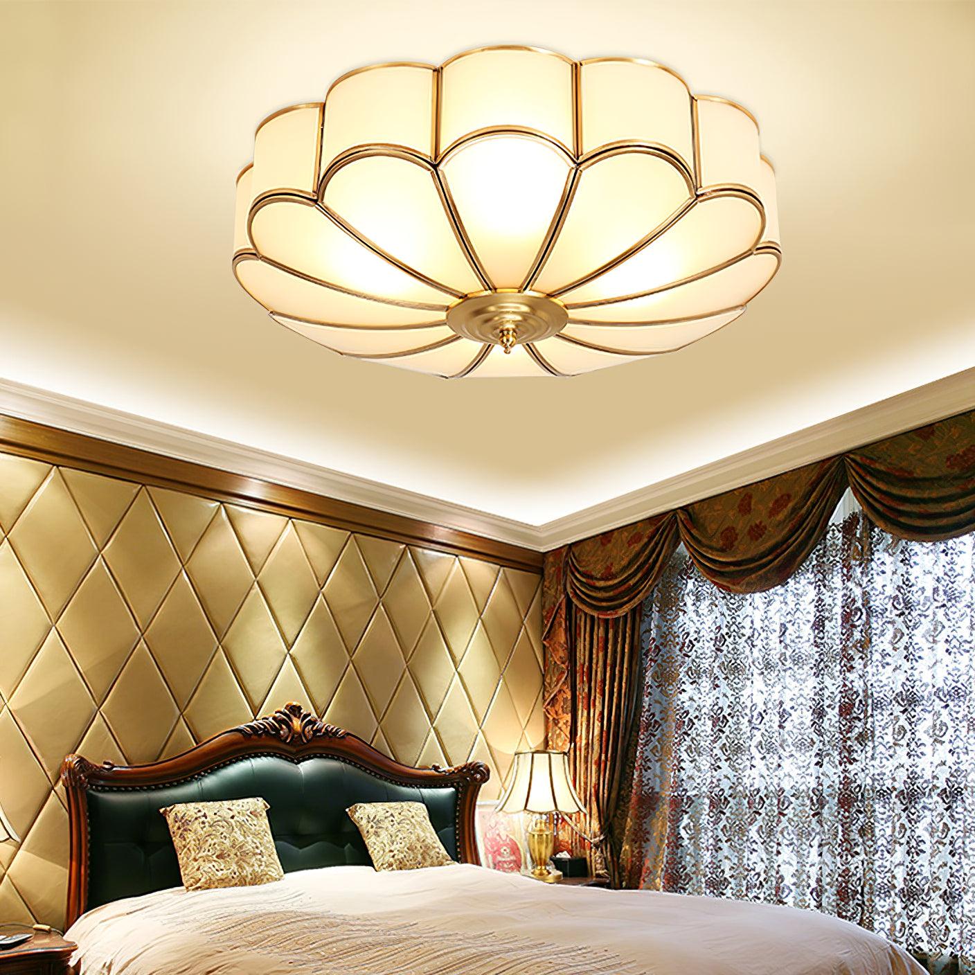 Nella – Lampe de plafond LED simple en cuivre