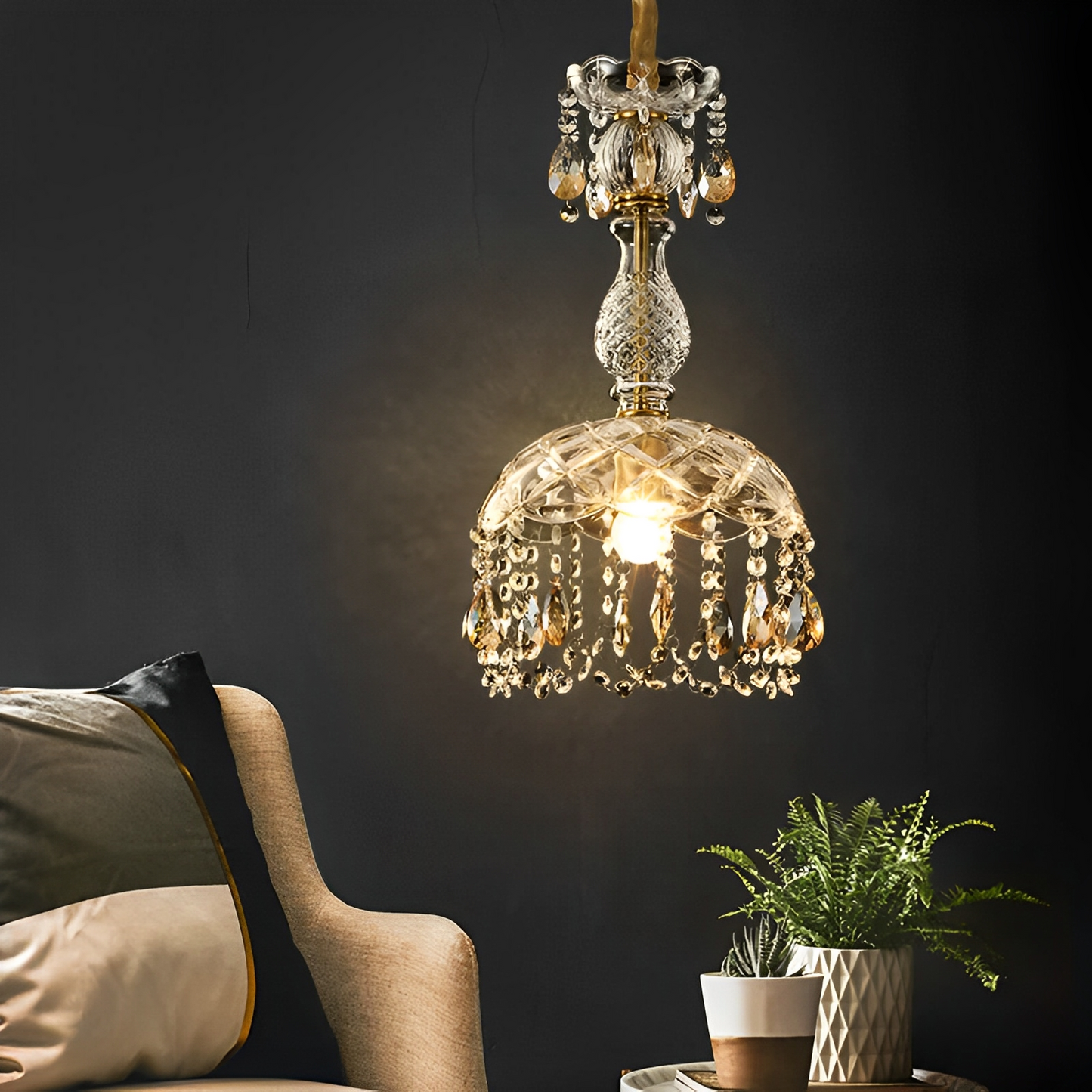 Talu – Abat-jour suspendu en rotin rustique pour style Boho et campagnard
