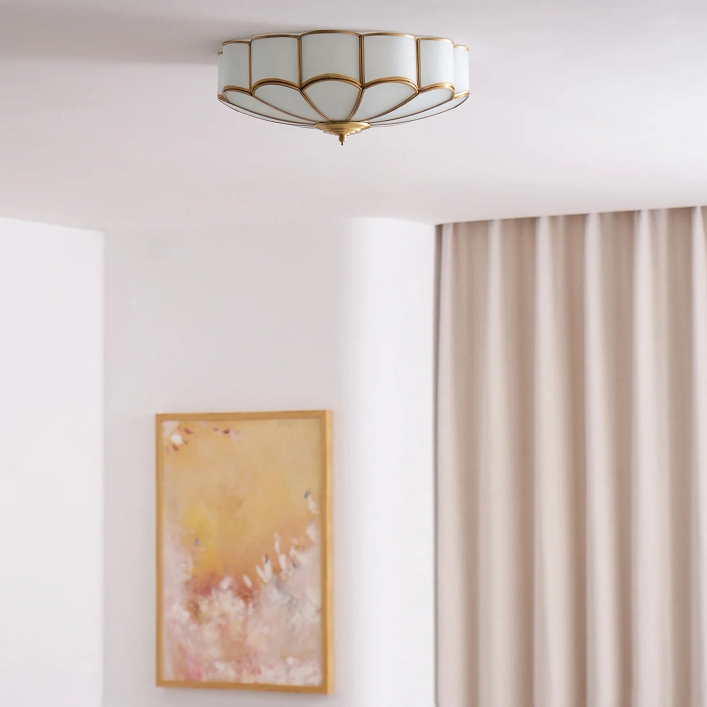 Nella – Lampe de plafond LED simple en cuivre