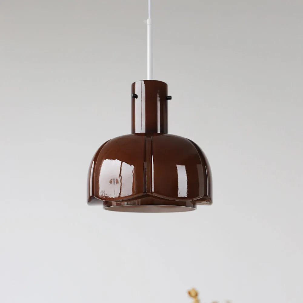 Lanie – Suspension Moderne en Verre et Fleurs