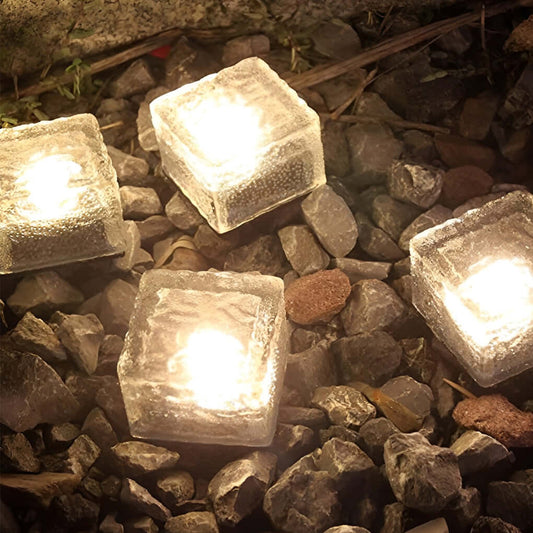 Ayla – Lampe de jardin solaire en brique de glace