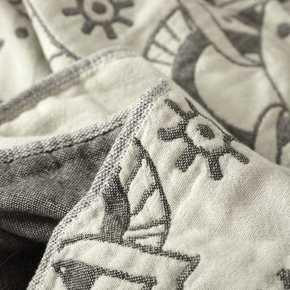 Malte – Couverture de jour avec motif beige et gris