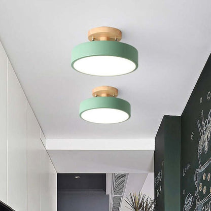 BoisLumineux – Plafonnier moderne en bois avec lumière LED intégrée