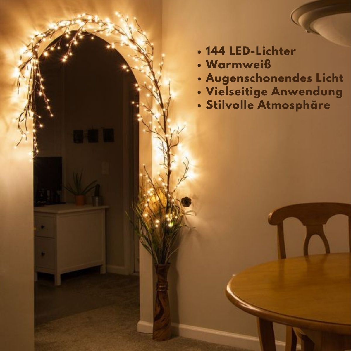 LianeLumineuse – Guirlande LED romantique au style vigne