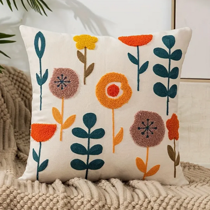 Fleur – Housse de coussin au style pastoral