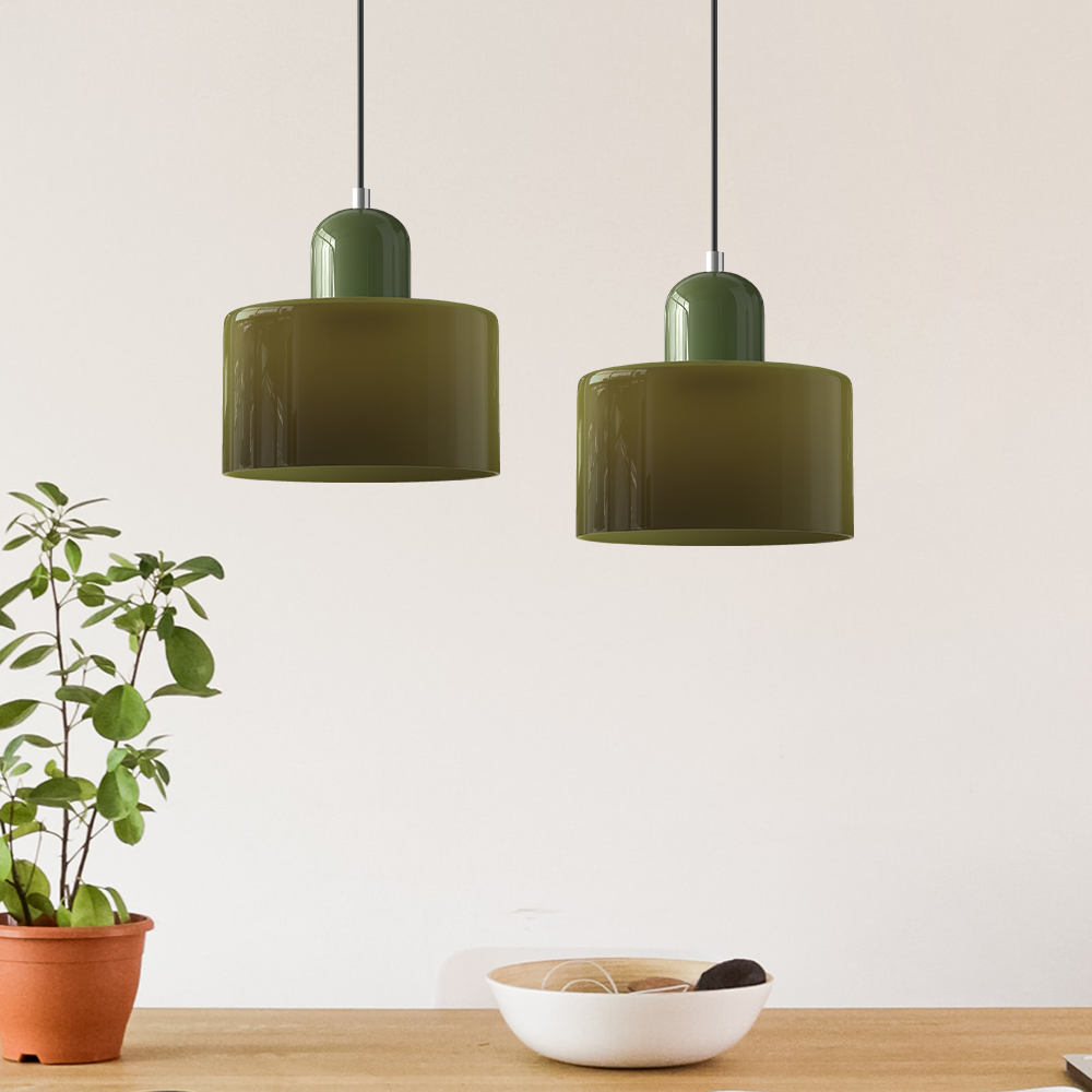Gelly – Lampe Suspendue en Verre Rond dans le Style Cream Wind