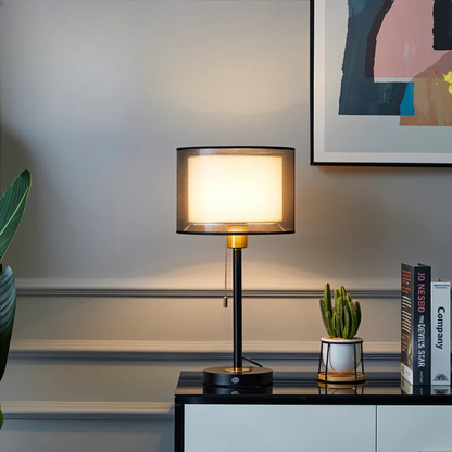Elio – Lampe de chevet rétro avec interrupteur à tirette