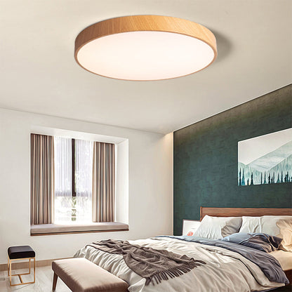Lian – Plafonnier LED en aspect bois