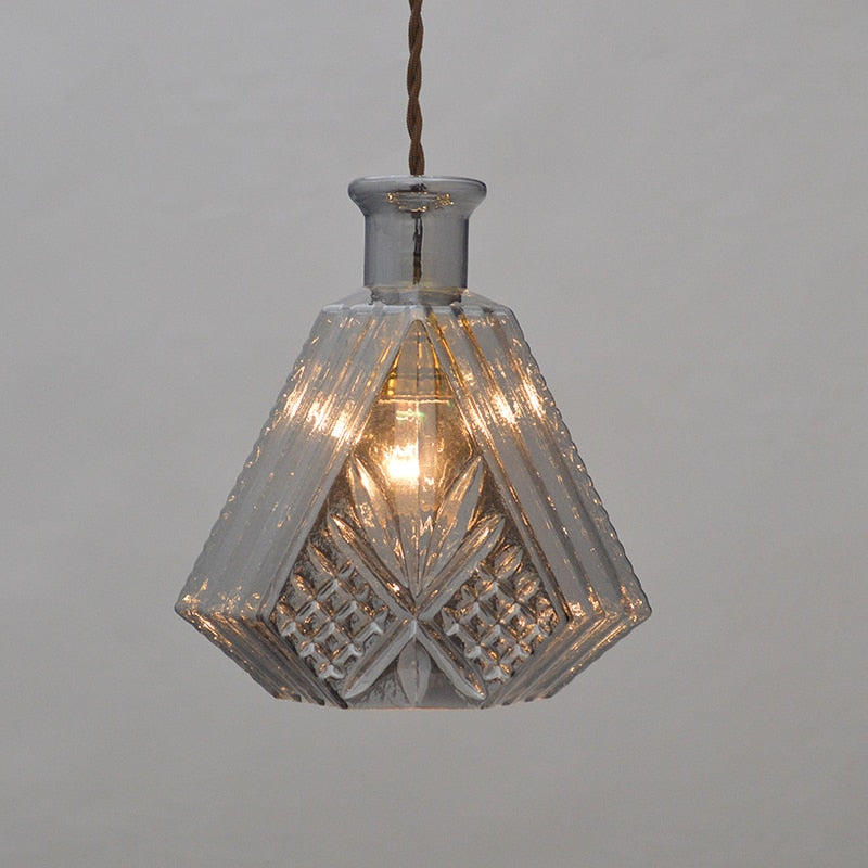 Elva – Lampe LED moderne en bouteille de verre