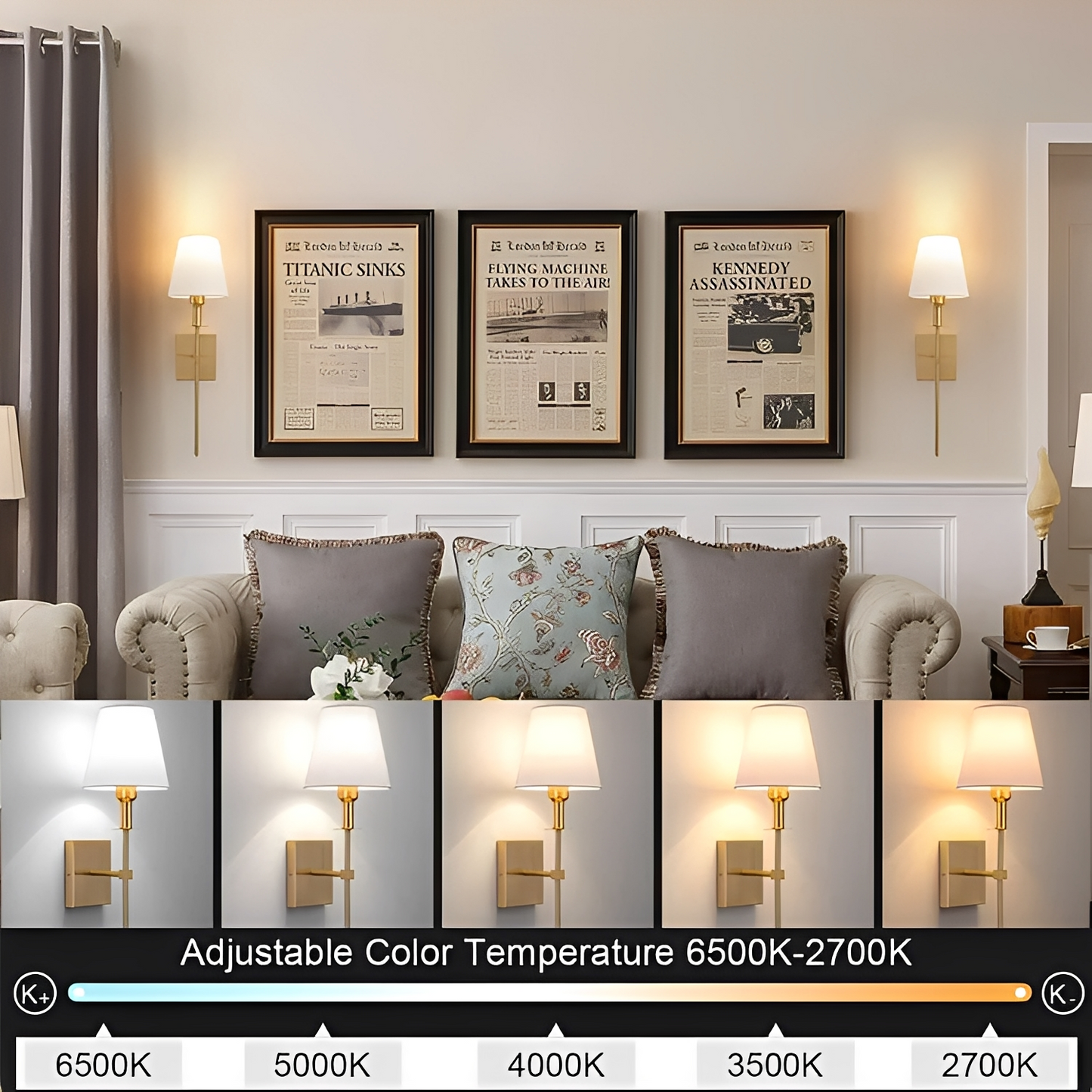 Elara – Applique murale pour chambre à coucher & coin lecture