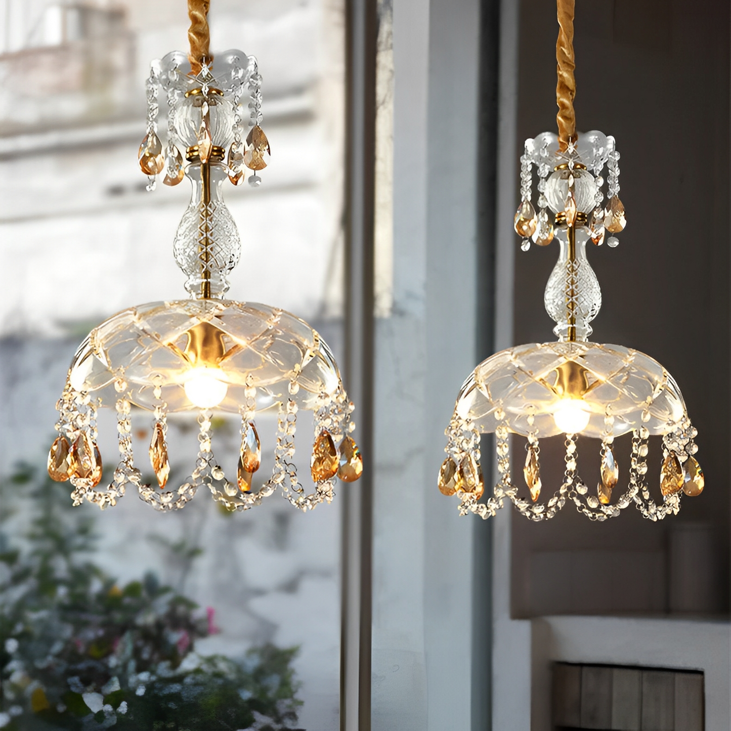 Talu – Abat-jour suspendu en rotin rustique pour style Boho et campagnard