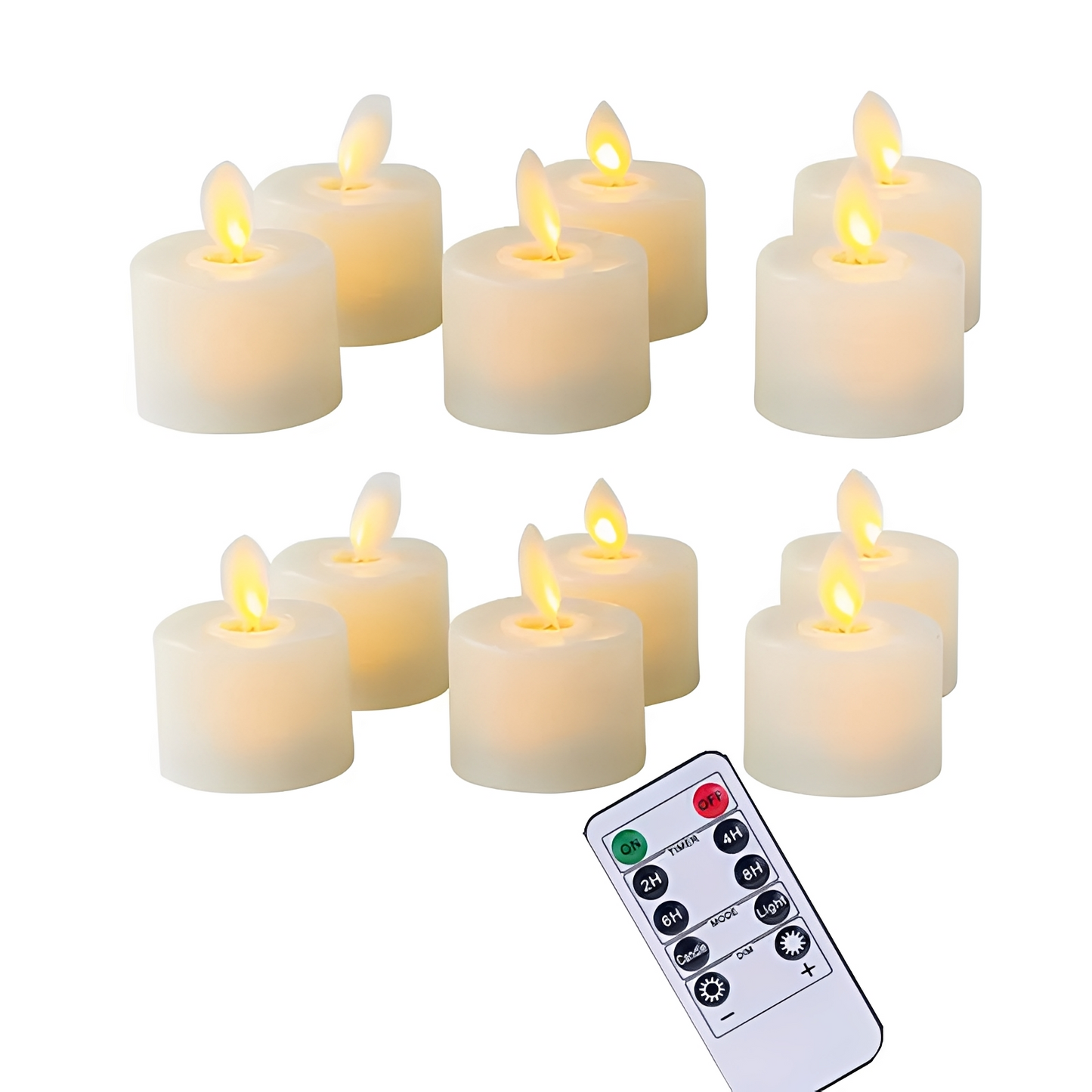 GlowLite – Bougie LED vacillante en Beige