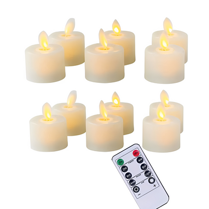GlowLite – Bougie LED vacillante en Beige
