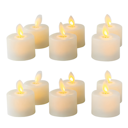 GlowLite – Bougie LED vacillante en Beige
