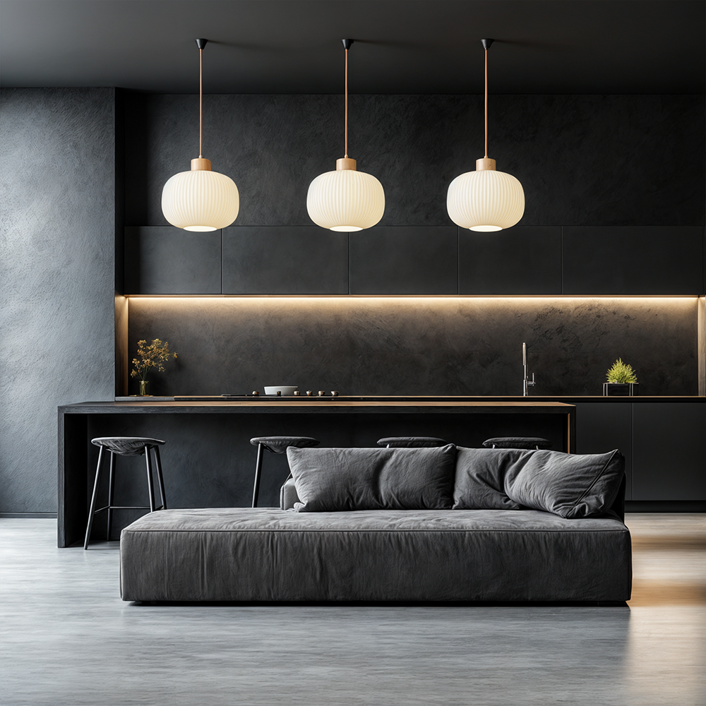 Akari – Suspension en verre japonais