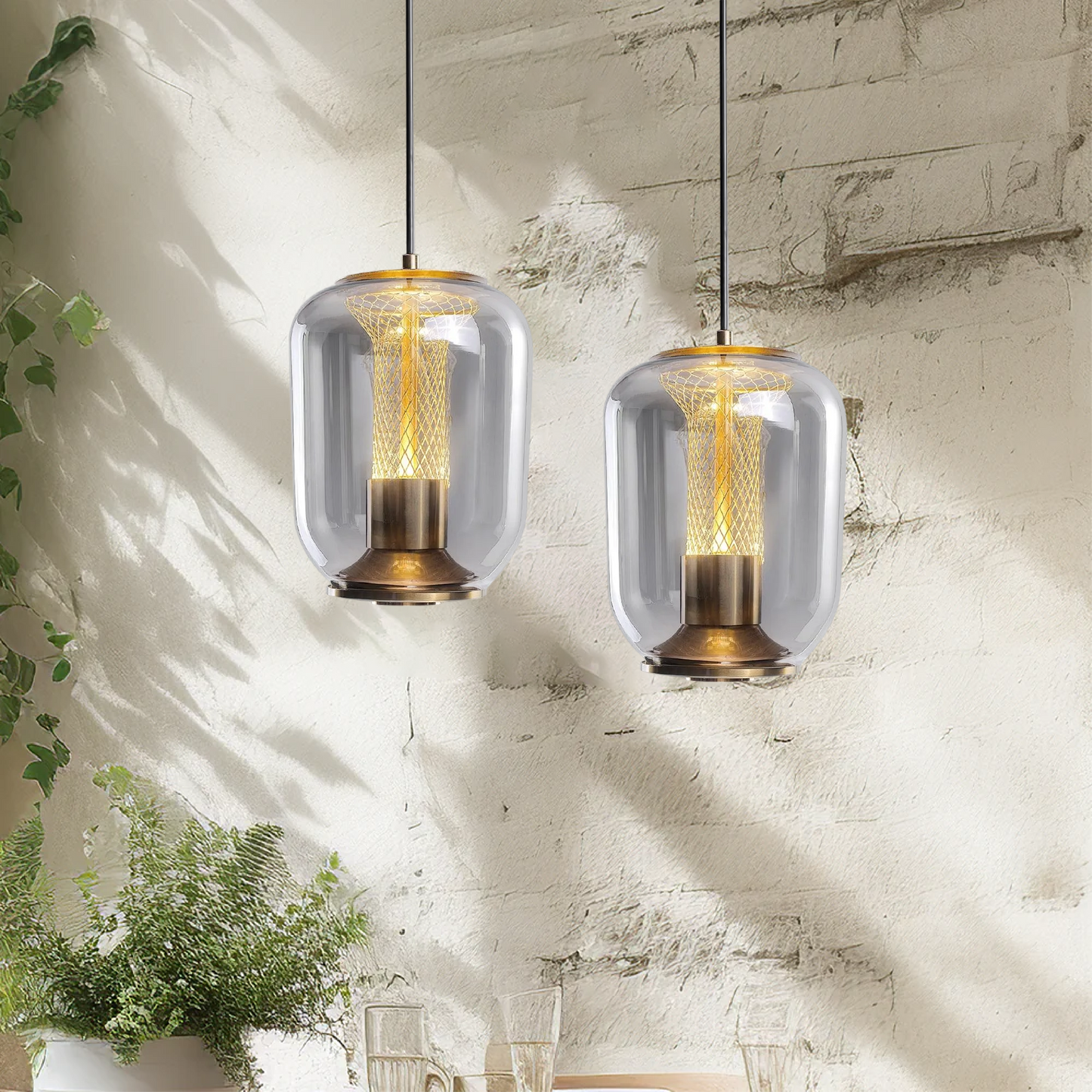 Savanna – Élégante suspension en verre pour espaces de vie élégants