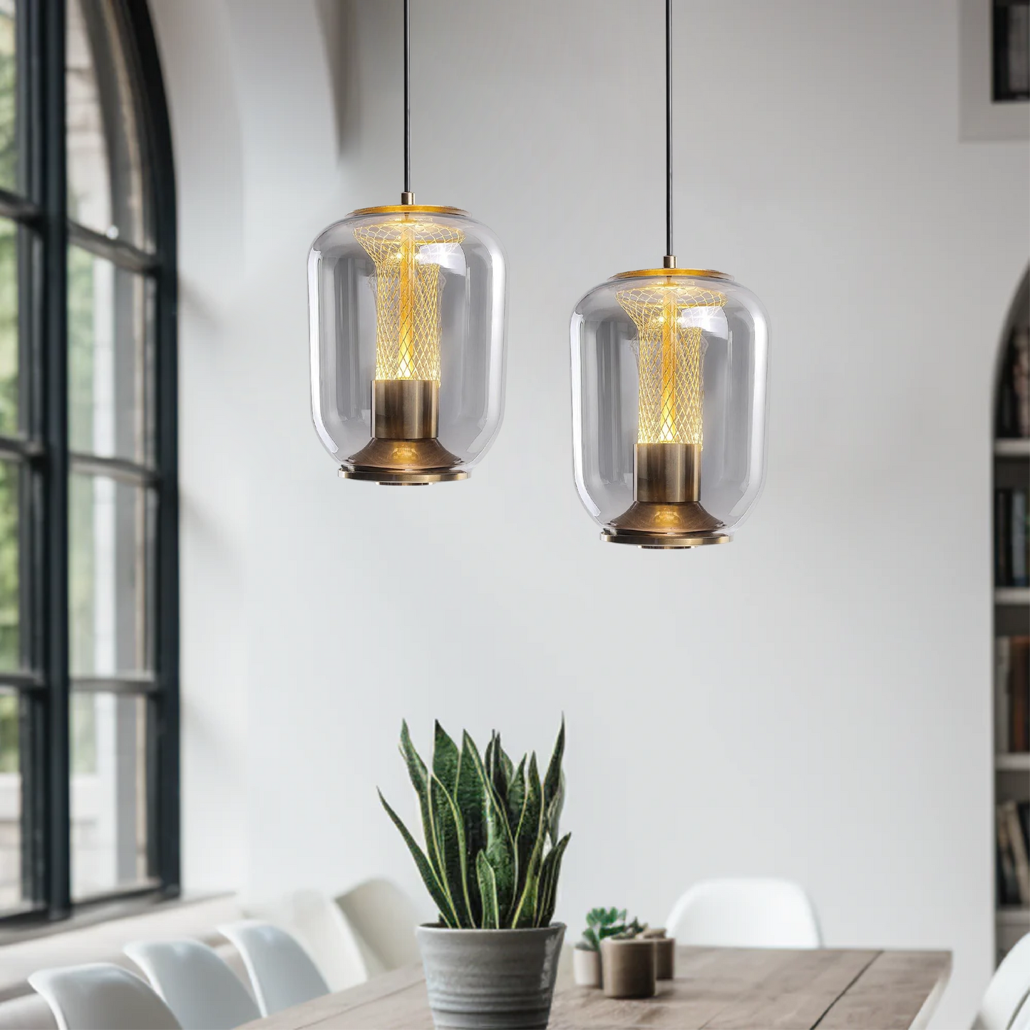 Savanna – Élégante suspension en verre pour espaces de vie élégants