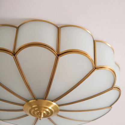 Nella – Lampe de plafond LED simple en cuivre