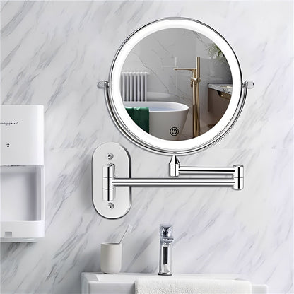 Kaori – Miroir de maquillage LED pliant mural