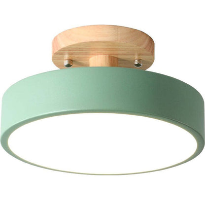 BoisLumineux – Plafonnier moderne en bois avec lumière LED intégrée