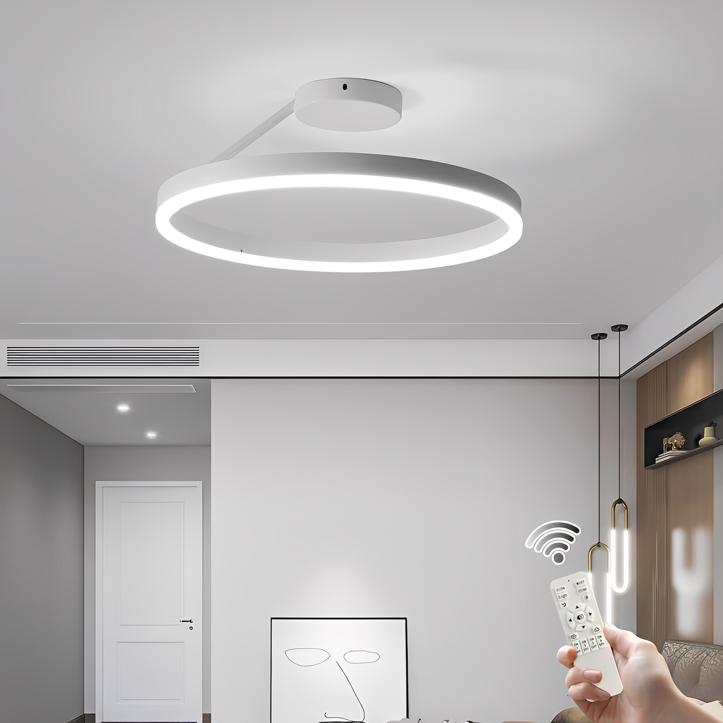 Nomi – Lampe LED Plafond Nordique