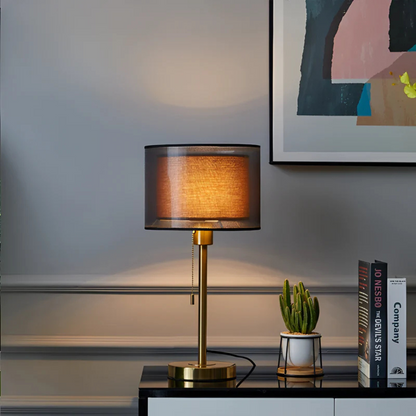 Elio – Lampe de chevet rétro avec interrupteur à tirette