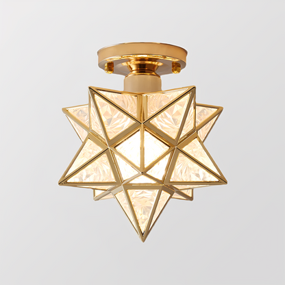 Zack – Lustre de plafond rétro étoile en fer