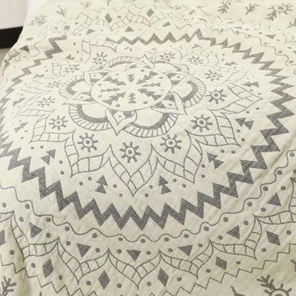 Malte – Couverture de jour avec motif beige et gris