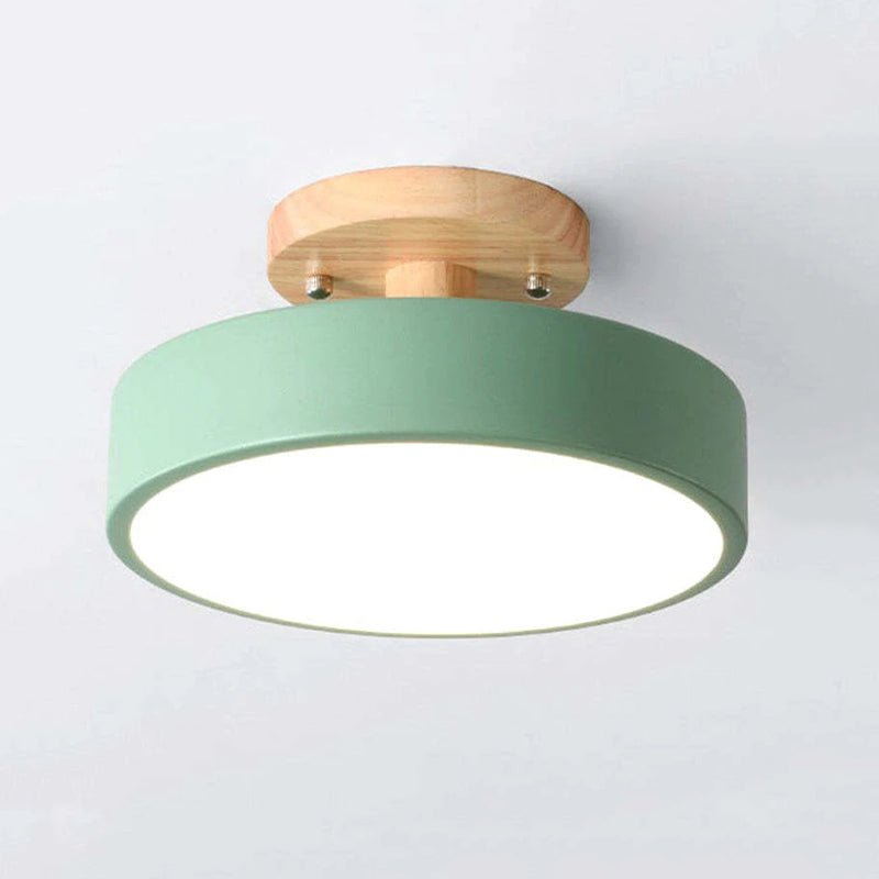 BoisLumineux – Plafonnier moderne en bois avec lumière LED intégrée