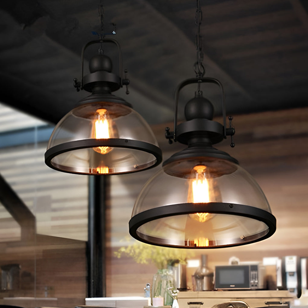 Alden – Lustre en Verre Industriel Rétro