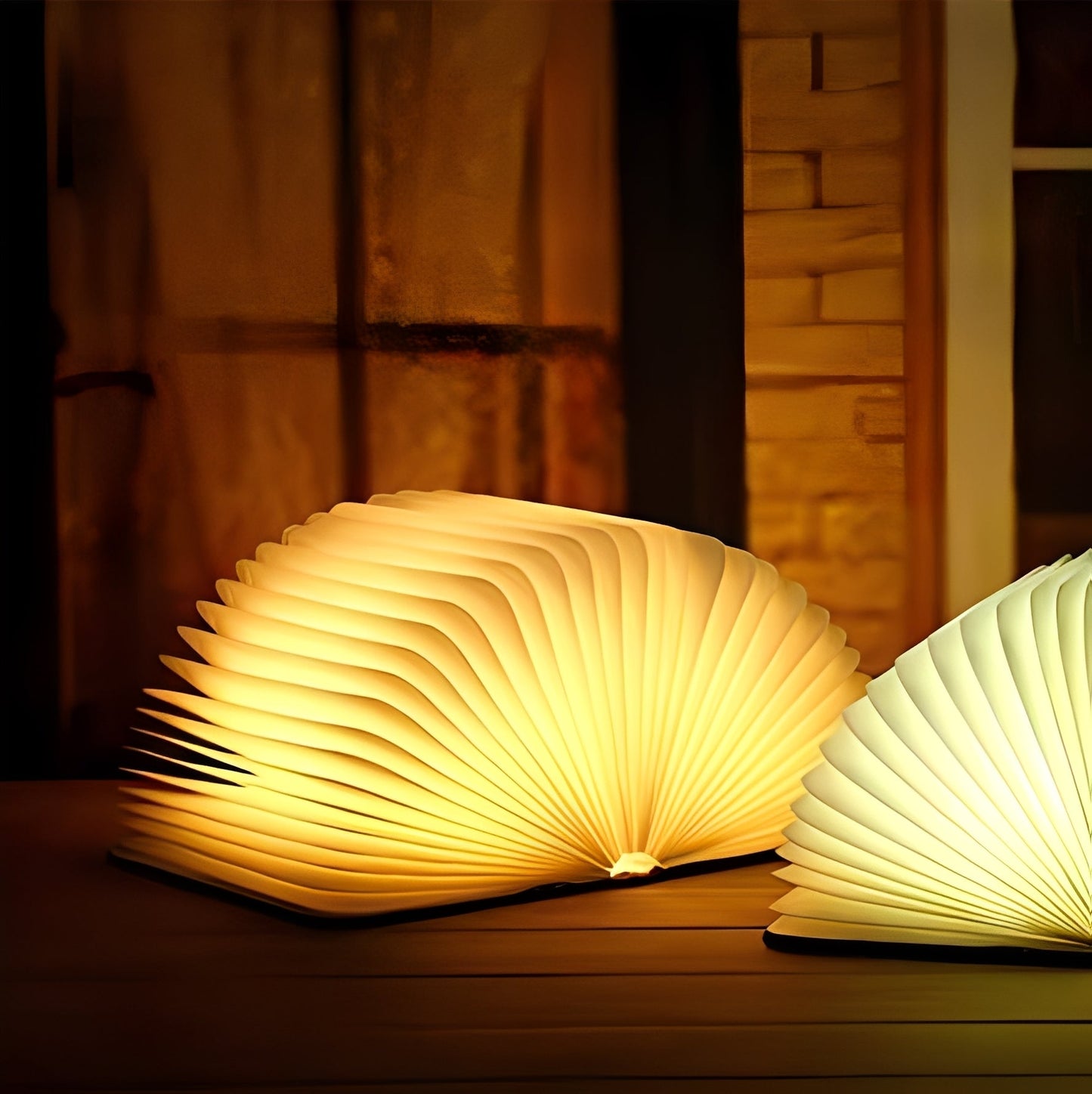 Faye – Lampe de Nuit Pliable en Cuir