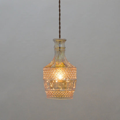 Elva – Lampe LED moderne en bouteille de verre
