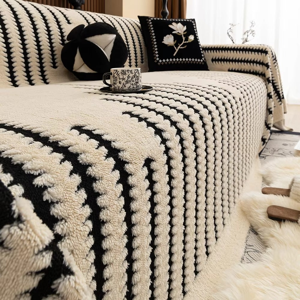 Nolan – Housse de canapé en peluche hivernale