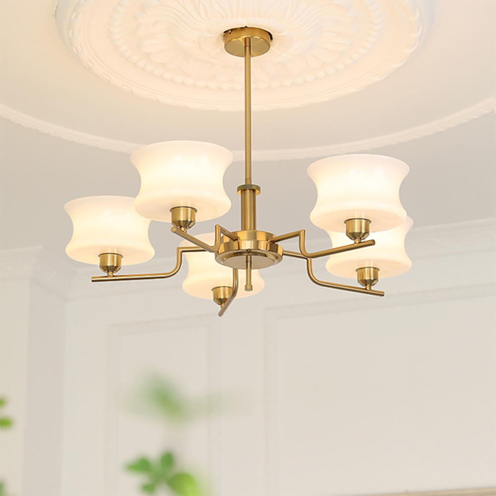 Belue – Lustre moderne en laiton et en verre