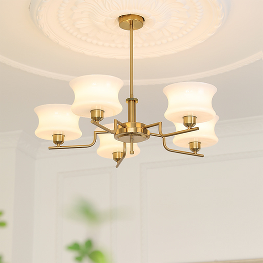 Belue – Lustre moderne en laiton et en verre