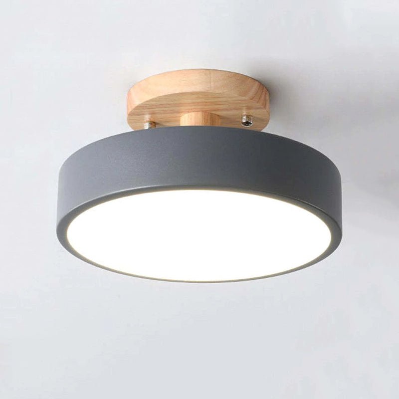 BoisLumineux – Plafonnier moderne en bois avec lumière LED intégrée