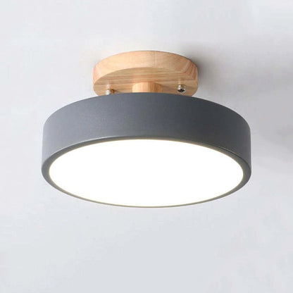 BoisLumineux – Plafonnier moderne en bois avec lumière LED intégrée