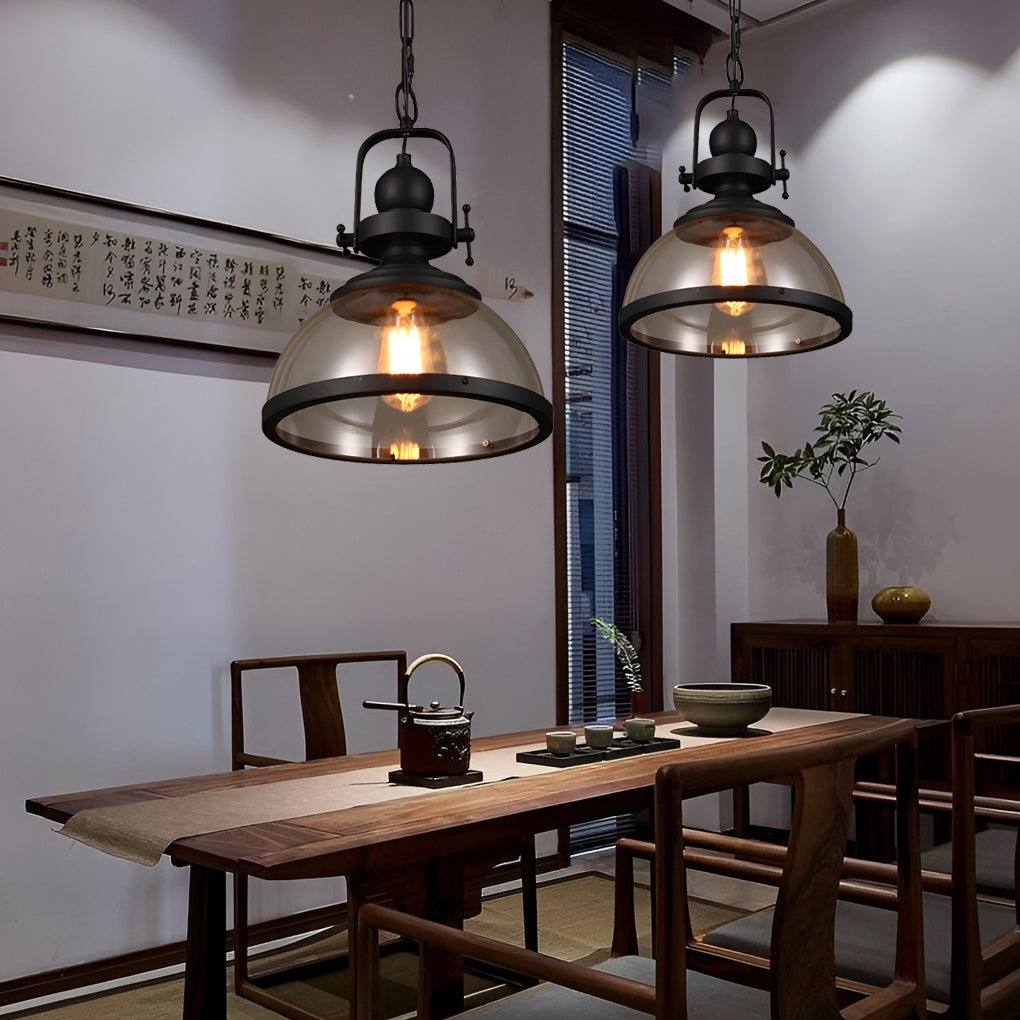 Alden – Lustre en Verre Industriel Rétro